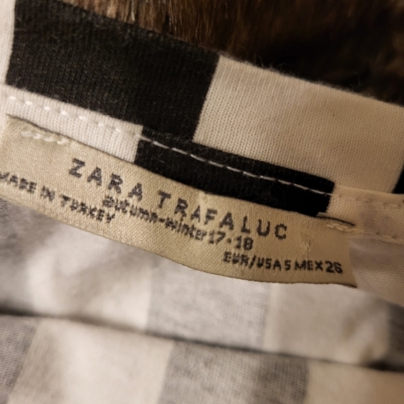 ZARA Trafaluc black and white striped top Small - Picture 16 of 16